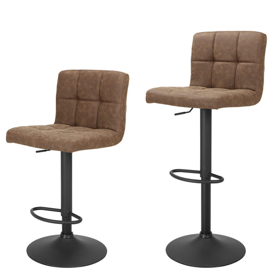 Brown counter height stools, set of two (new, assembled)